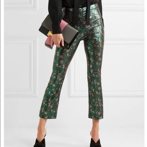 Prada jacquard pants NWT size 38 emerald green
